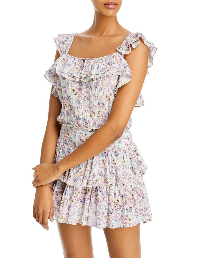 LoveShackFancy Shanely Printed Ruffled Mini Dress Back to Results -  Women - Bloomingdale's | Bloomingdale's (US)