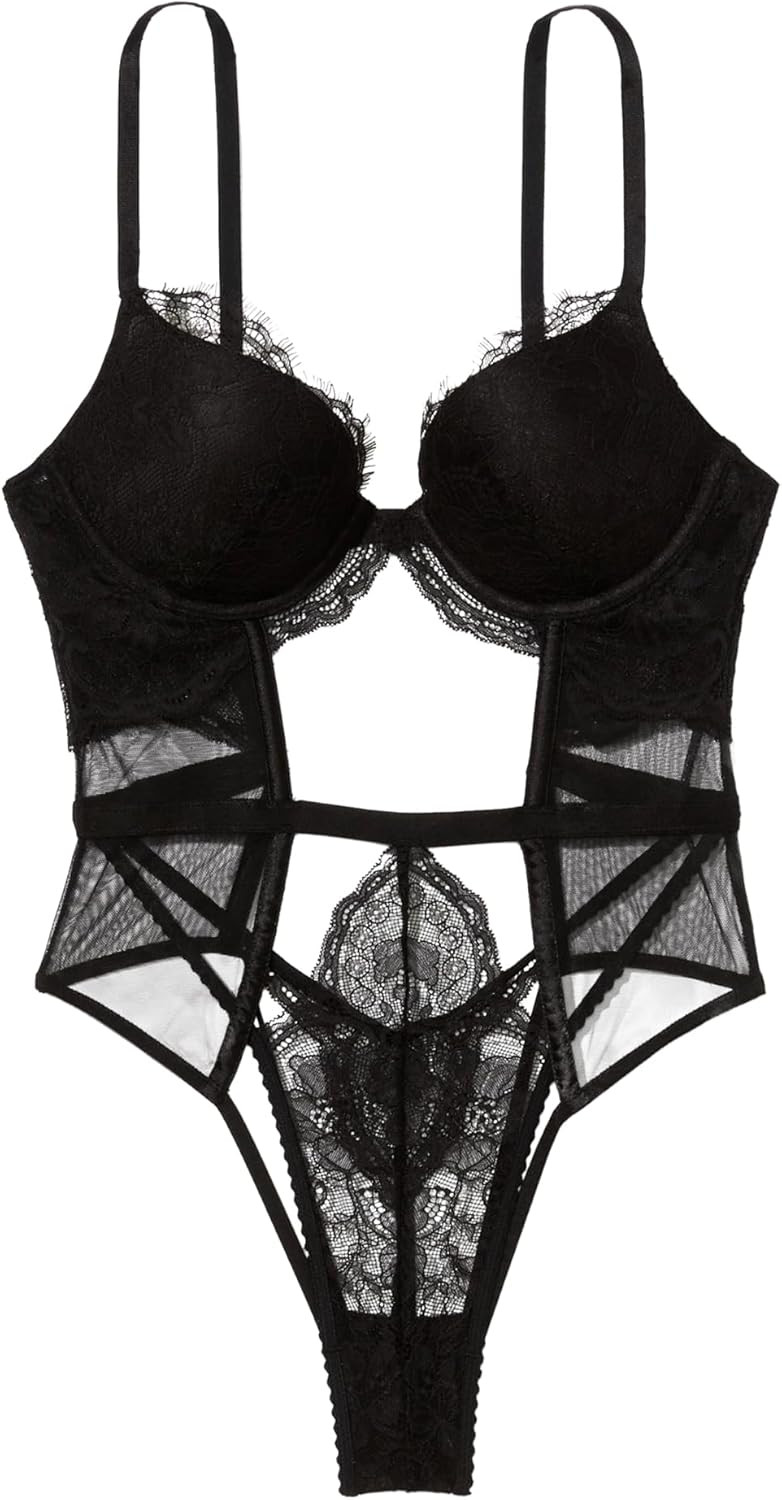 Victoria's Secret Cutout Lace Teddy, Push Up, Women's Lingerie, Very Sexy Collection (XS-XXL) | Amazon (US)