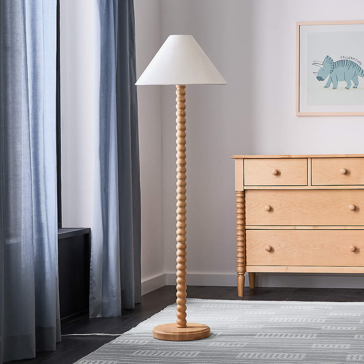 Jenny Lind Maple Wood Kids Floor Lamp + Reviews | Crate & Kids | Crate & Barrel