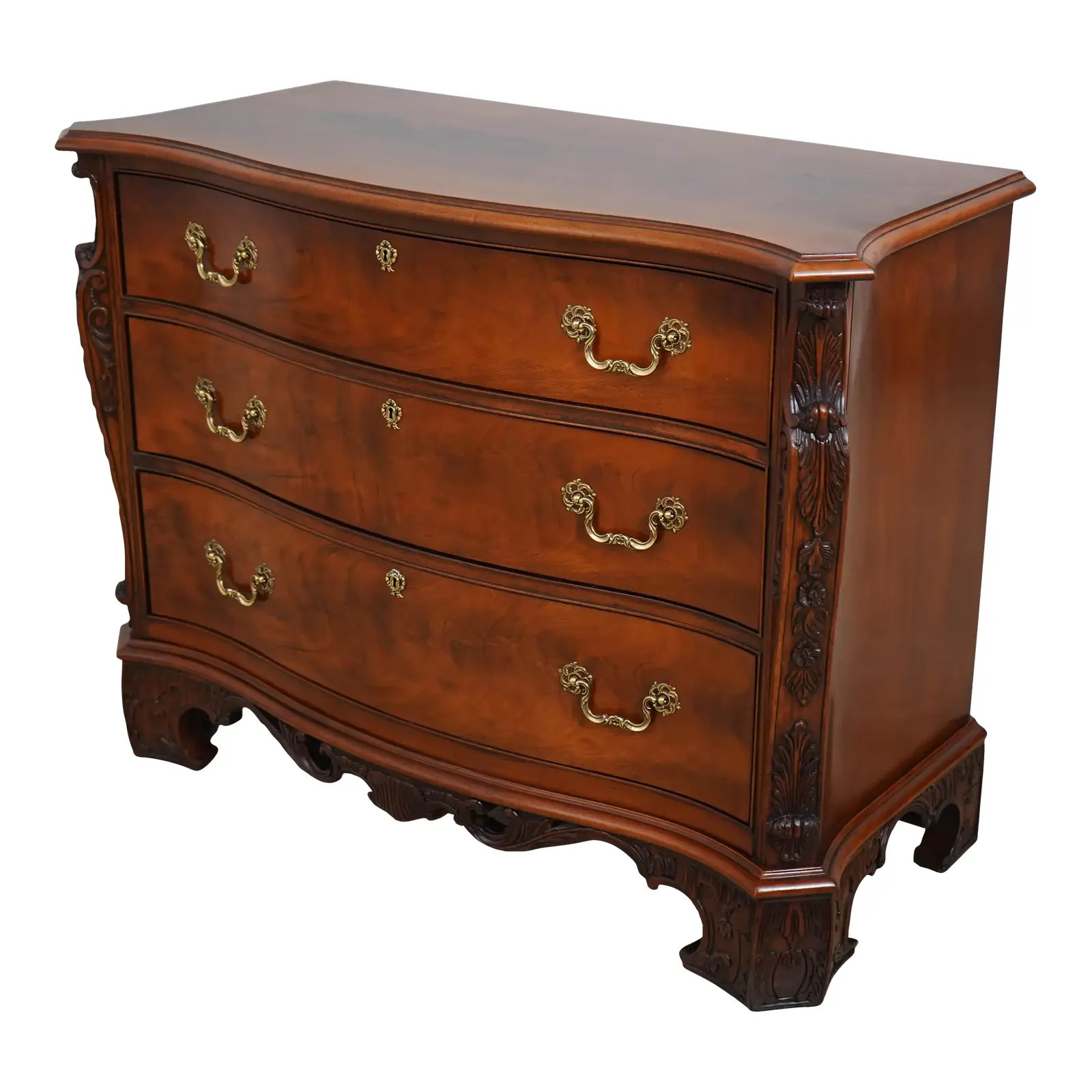Hickory Chair Co 3 Drawer Georgian Mahogany Chest | Chairish