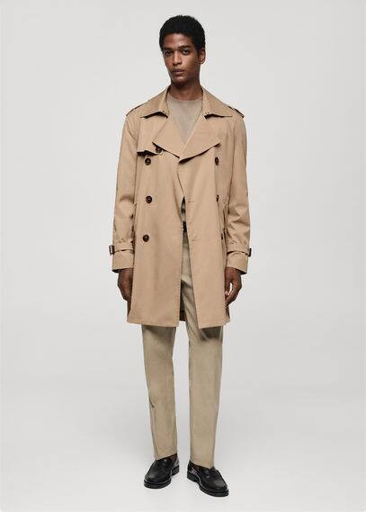 Water-repellent belted trench coat beige - Men - XXL - MANGO MAN | Mango (US/MX/AU)