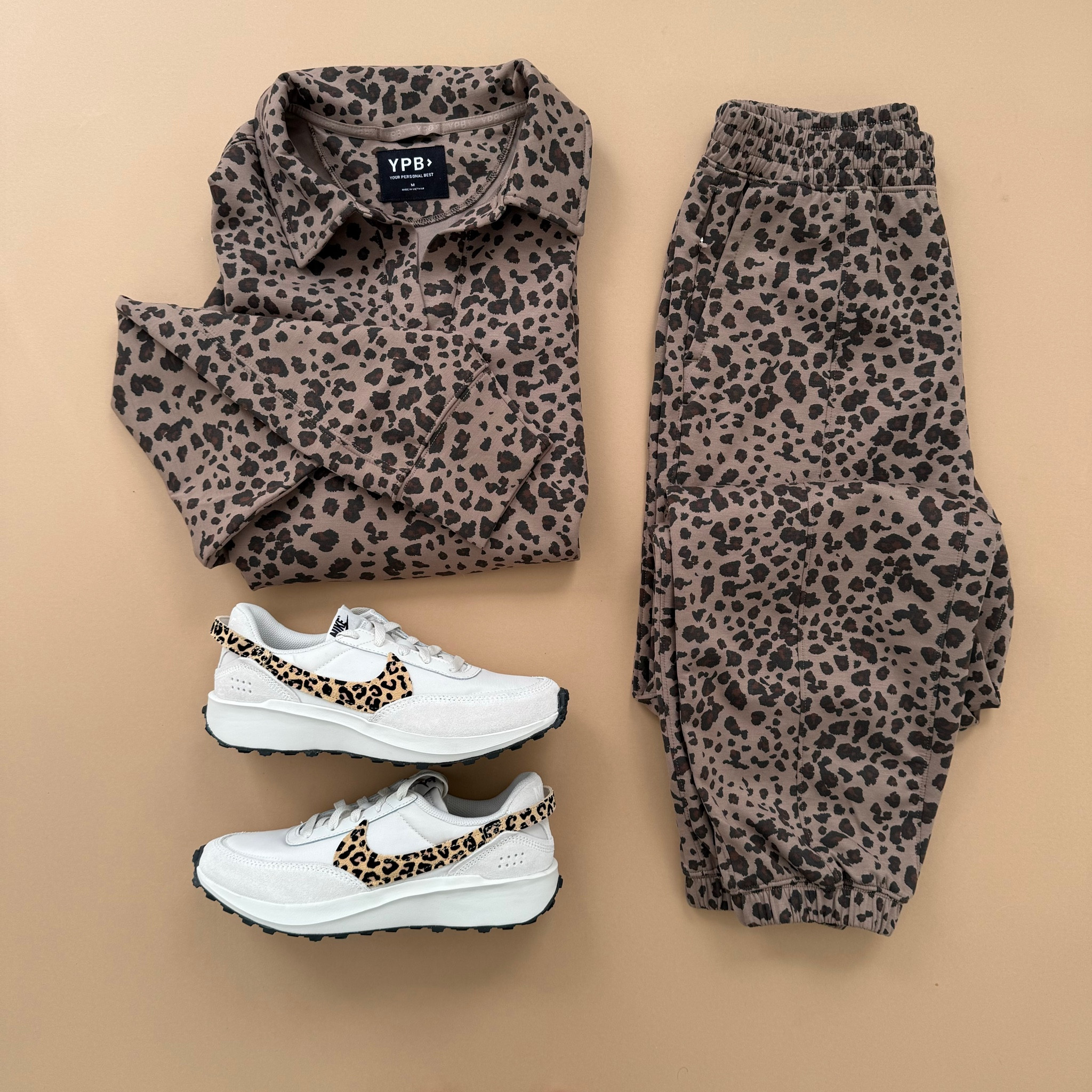 YPB neoKNIT Polo Sweatshirt. YPB neoKNIT Sweatpant. Nike Waffle Debut