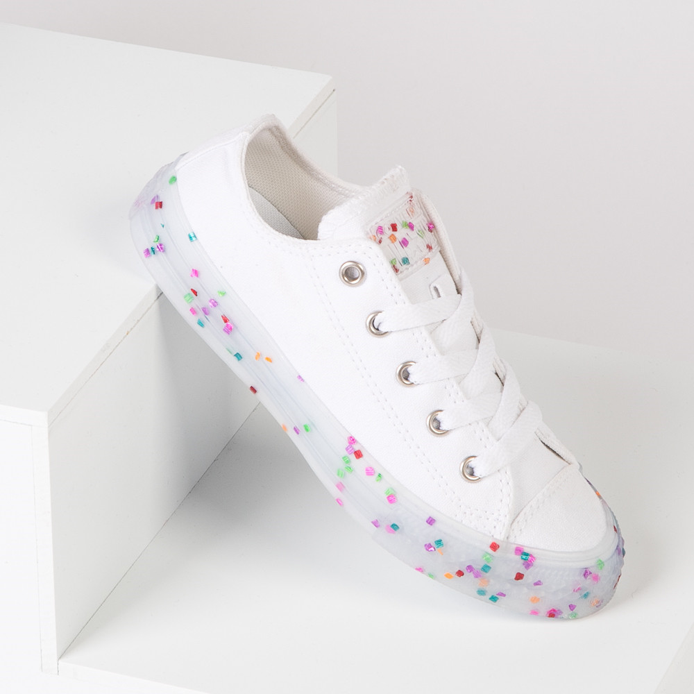 Converse Chuck Taylor All Star Lo Stuff Inside Sneaker - Little Kid / Big Kid - White / Rainbow | Journeys