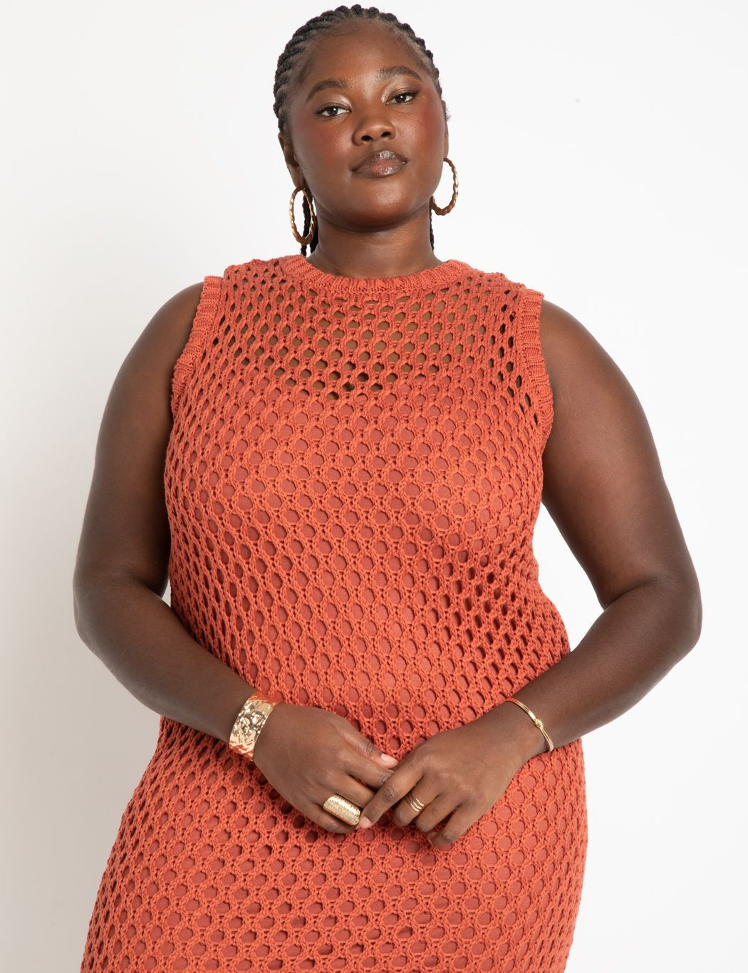 Netting Dress With Fringe Hem | Eloquii