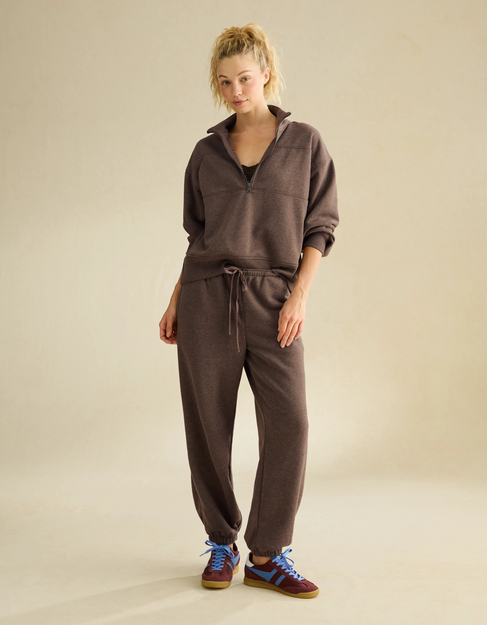 AE Everyday Luxe Quarter-Zip Sweatshirt | American Eagle Outfitters (US & CA)
