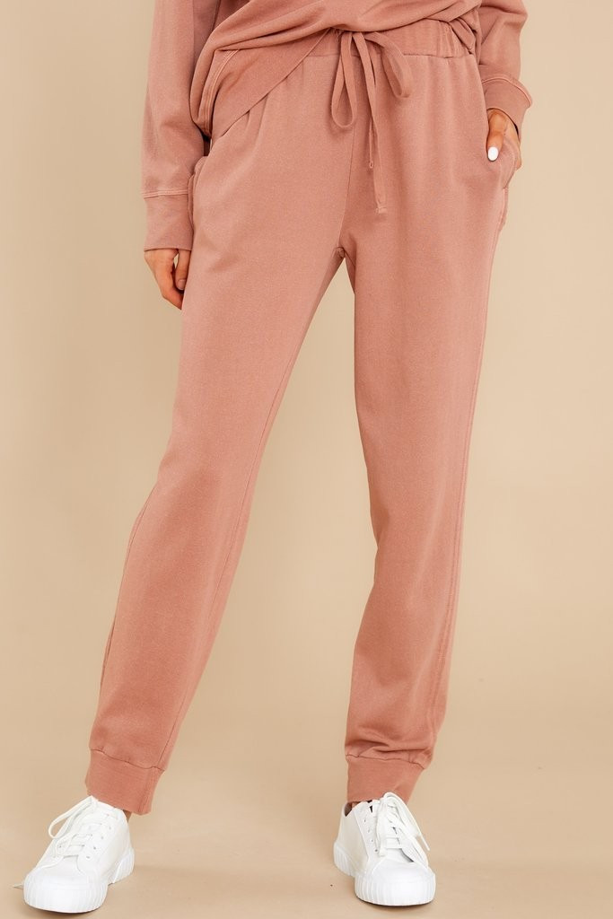 Soft Spots Mauve Pink Joggers | Red Dress 