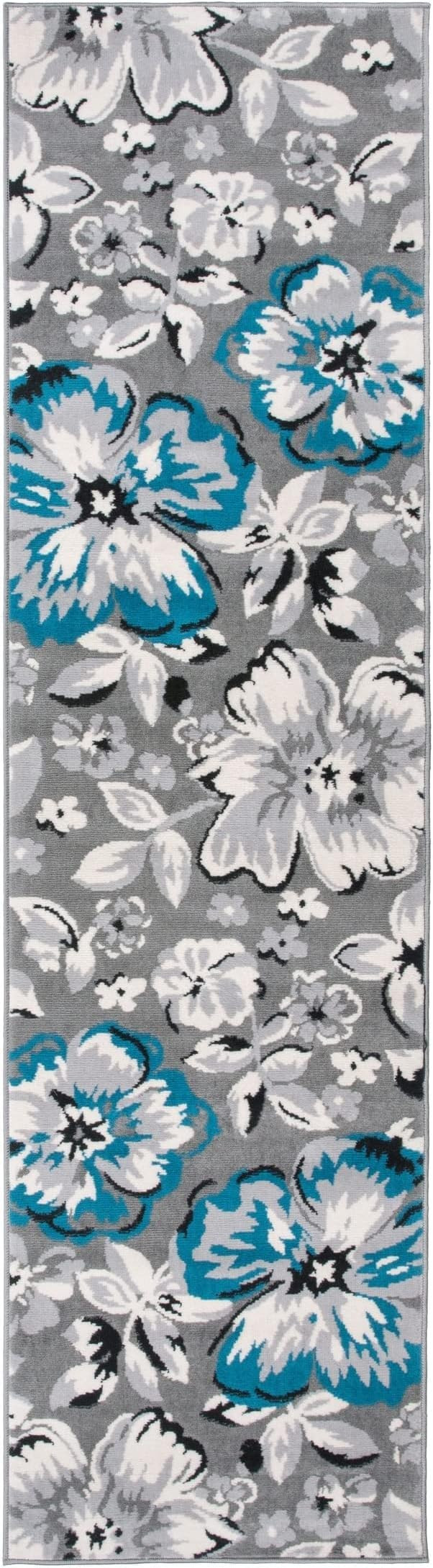 Rugshop Modern Floral Runner Rug 2' x 10' Blue | Amazon (US)