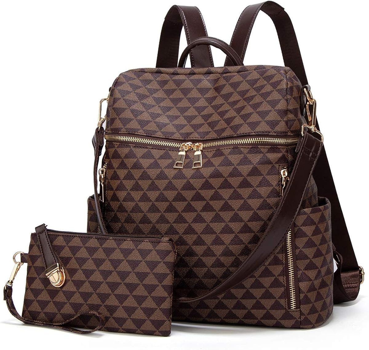 Makes Backpacks for Women Fashion PU Leather Bag Design Convertible Satchel Bag Travel Backpack H... | Amazon (US)