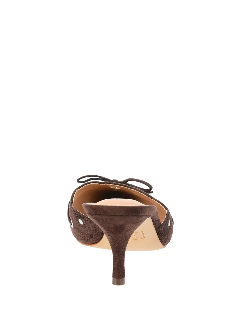 Time and Tru Women's Studded Kitten Heel Mules | Walmart (US)