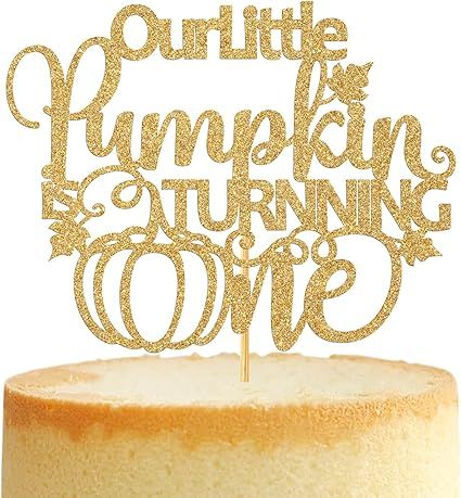 Our Little Pumpkin is Turnning One Cake Topper, Halloween Little Pumpkin First Birthday Cake Deco... | Amazon (US)