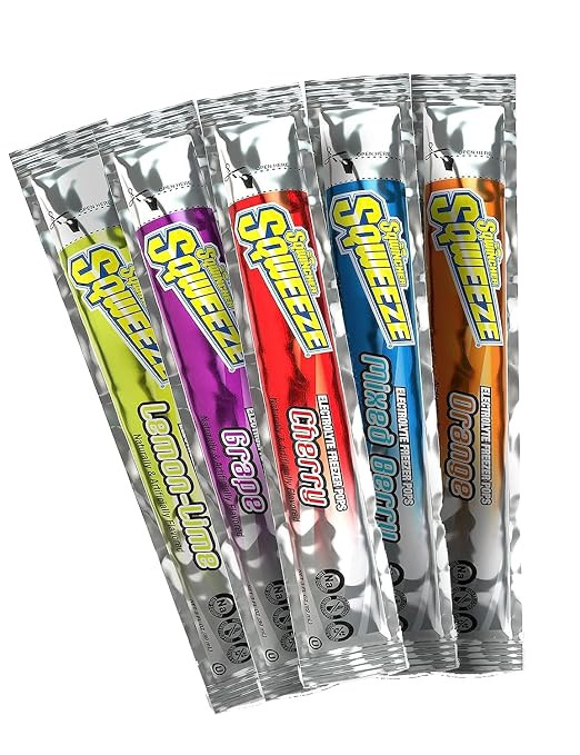 Sqwincher Sqweeze Electrolyte Replenishing Freeze Pops, Assorted Flavors, 10 per Pack | Amazon (US)