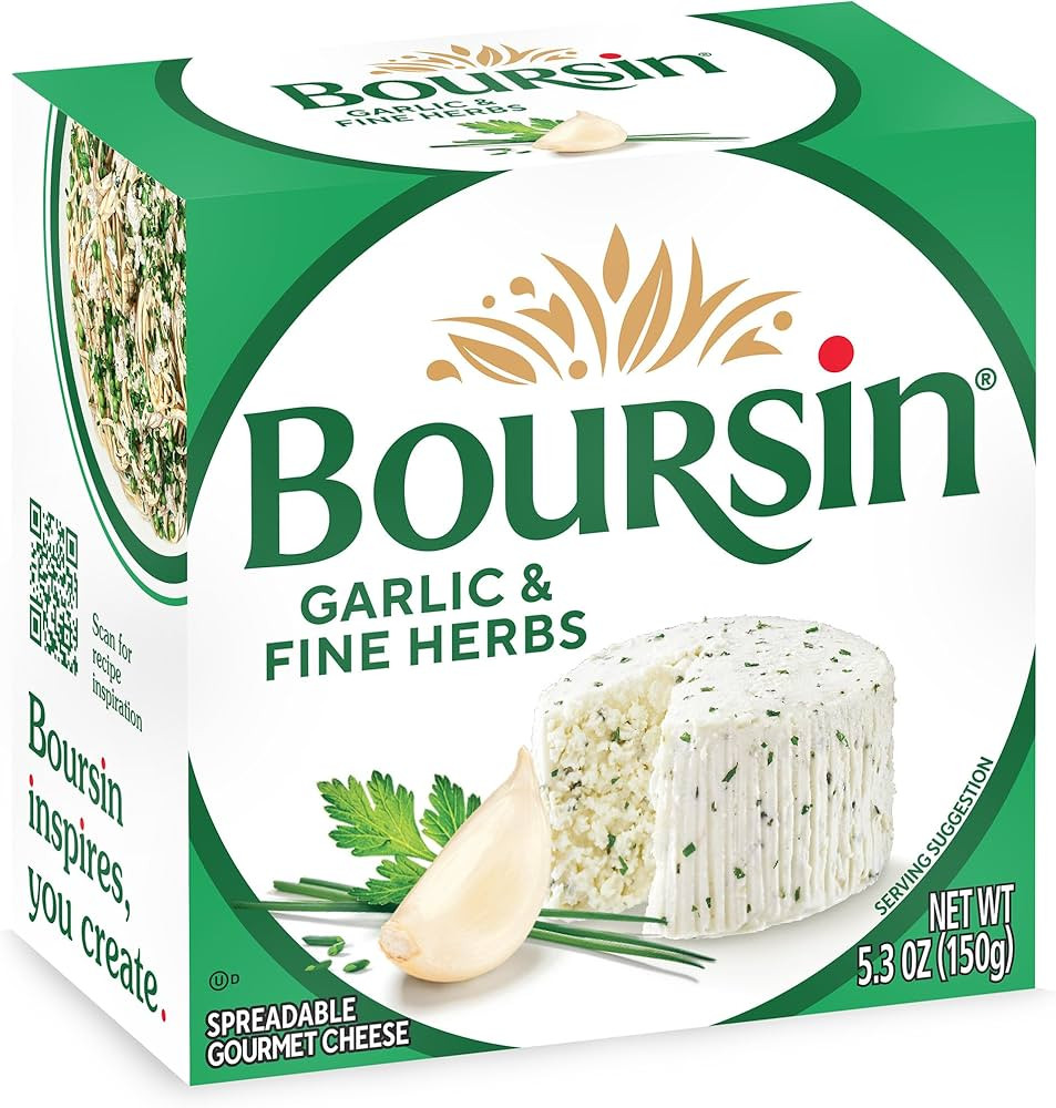 Boursin Garlic & Fine Herbs Cheese, Artisan fresh cheeses, 5.2 Ounce | Amazon (US)