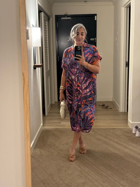 What to wear to dinner in downtown Sedona. This particular Mara Hoffman dress is 9 years old and no longer available, but I curated her latest prints in this style

#LTKtravel #LTKshoecrush #LTKmidsize