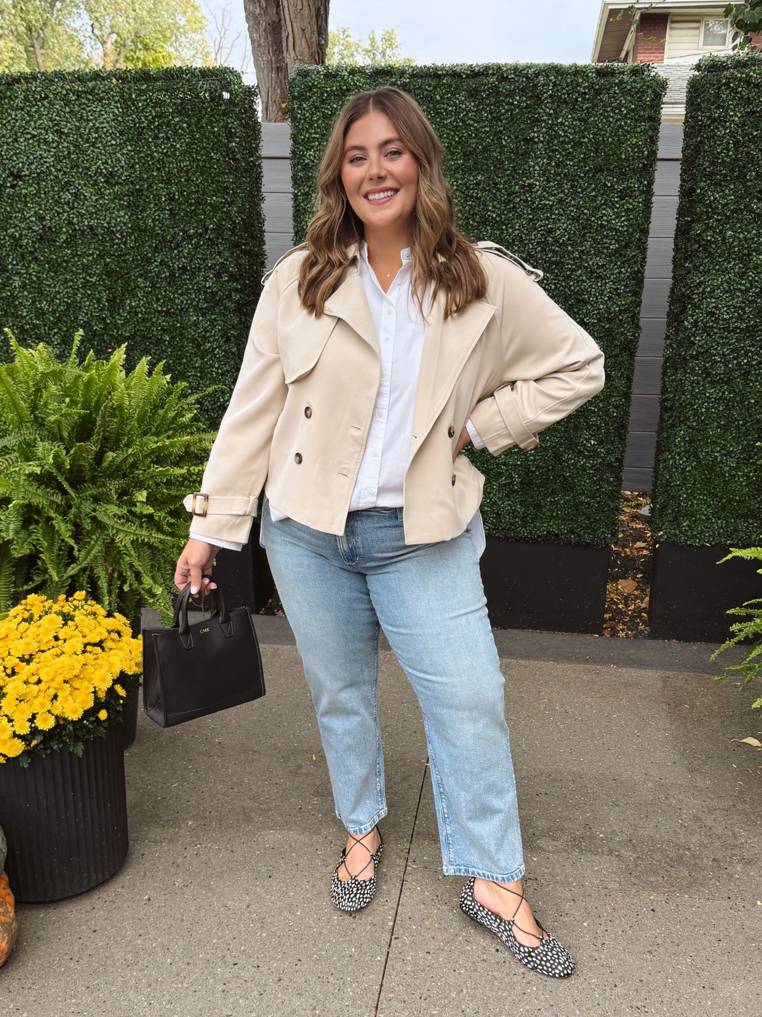 Fall outfit - jeans - cropped trance coat - wearing size XXL in jacket, 1X in shirt (use CARALYN15 at Spanx), 33 in jeans. Sharing non-maternity jeans too. 

#LTKSeasonal #LTKPlusSize #LTKBump