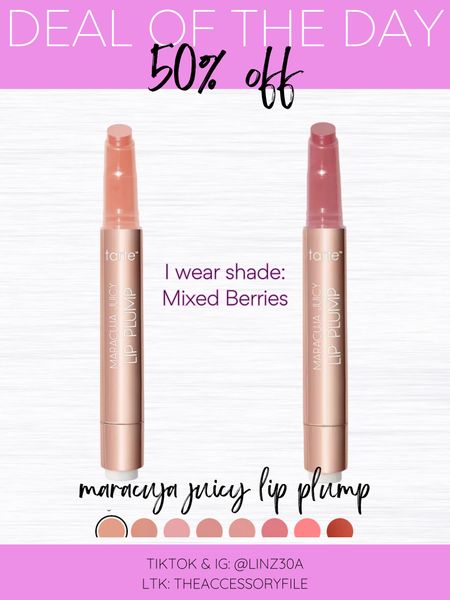 Deal of the day 

Tarte maracuja juicy lip - I wear shade Mixed Berries
Liner: Mauve

 #blushpink #shacket #jacket #sale #under50 #under100 #under40 #workwear #ootd #bohochic #bohodecor #bohofashion #bohemian #contemporarystyle #modern #bohohome #modernhome #homedecor #amazonfinds #nordstrom #bestofbeauty #beautymusthaves #beautyfavorites #goldjewelry #stackingrings #toryburch #comfystyle #easyfashion #vacationstyle #goldrings #goldnecklaces #fallinspo #lipliner #lipplumper #lipstick #lipgloss #makeup #blazers #primeday #StyleYouCanTrust #giftguide #LTKRefresh #LTKSale #springoutfits #fallfavorites #LTKbacktoschool #fallfashion #vacationdresses #resortfashion #summerfashion #summerstyle #rustichomedecor #liketkit #highheels #Itkhome #Itkgifts #Itkgiftguides #springtops #summertops #Itksalealert #LTKRefresh #fedorahats #bodycondresses #sweaterdresses #bodysuits #miniskirts #midiskirts #longskirts #minidresses #mididresses #shortskirts #shortdresses #maxiskirts #maxidresses #watches #backpacks #camis #croppedcamis #croppedtops #highwaistedshorts #goldjewelry #stackingrings #toryburch #comfystyle #easyfashion #vacationstyle #goldrings #goldnecklaces #fallinspo #lipliner #lipplumper #lipstick #lipgloss #makeup #blazers #highwaistedskirts #momjeans #momshorts #capris #overalls #overallshorts #distressedshorts #distressedjeans #newyearseveoutfits #whiteshorts #contemporary #leggings #blackleggings #bralettes #lacebralettes #clutches #crossbodybags #competition #beachbag #halloweendecor #totebag #luggage #carryon #blazers #airpodcase #iphonecase #hairaccessories #fragrance #candles #perfume #jewelry #earrings #studearrings #hoopearrings #simplestyle #aestheticstyle #designerdupes #luxurystyle #bohofall #strawbags #strawhats #kitchenfinds #amazonfavorites #bohodecor #aesthetics 

#LTKbeauty #LTKsalealert #LTKunder50