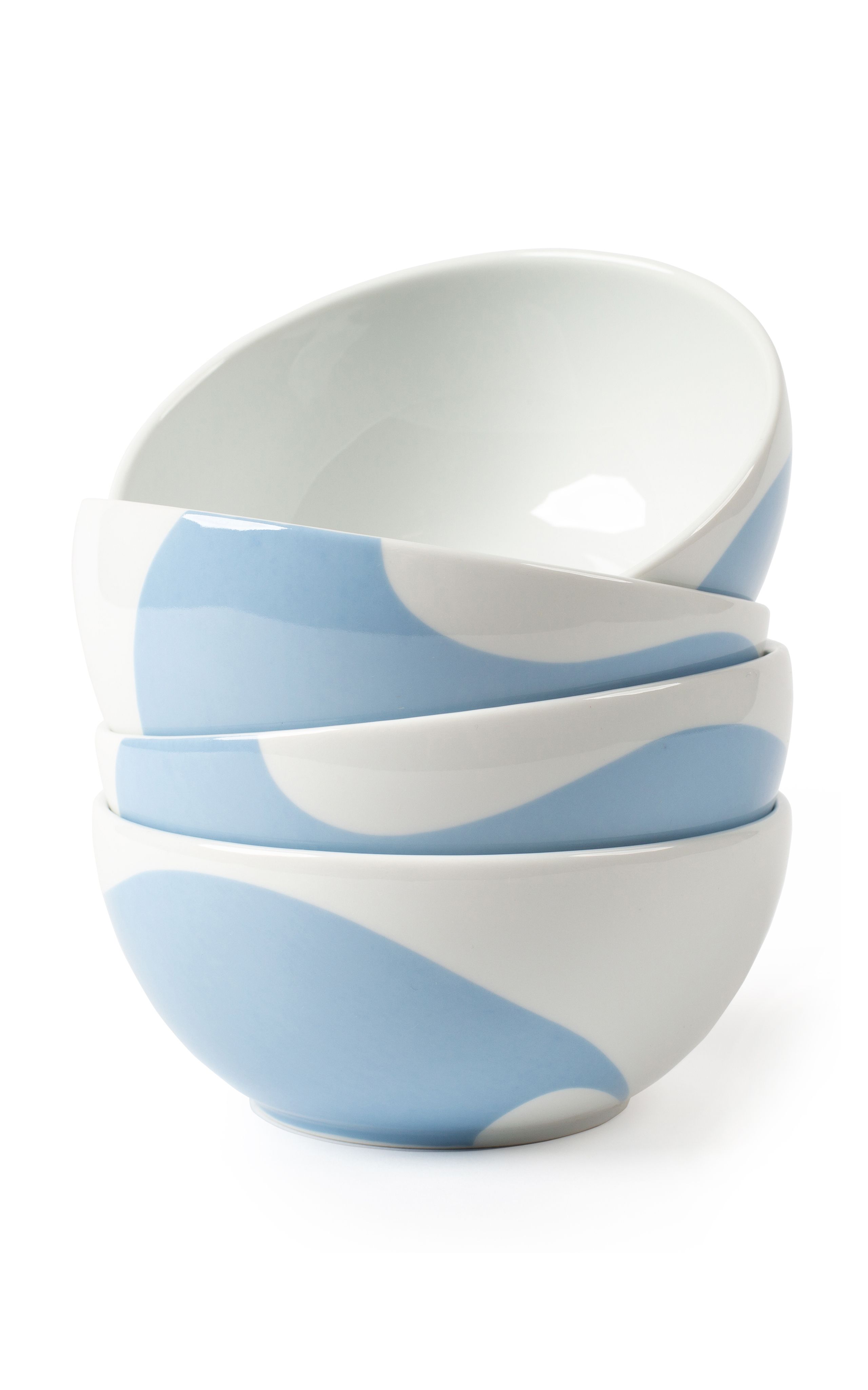Set-of-Four Colorblock Porcelain Cereal Bowls | Moda Operandi (Global)
