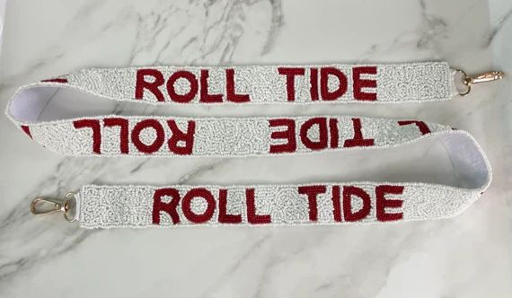 Ready to Ship Bama Beaded Purse Straps| University of Alabama football|| Roll Tide|| Game day acc... | Etsy (US)