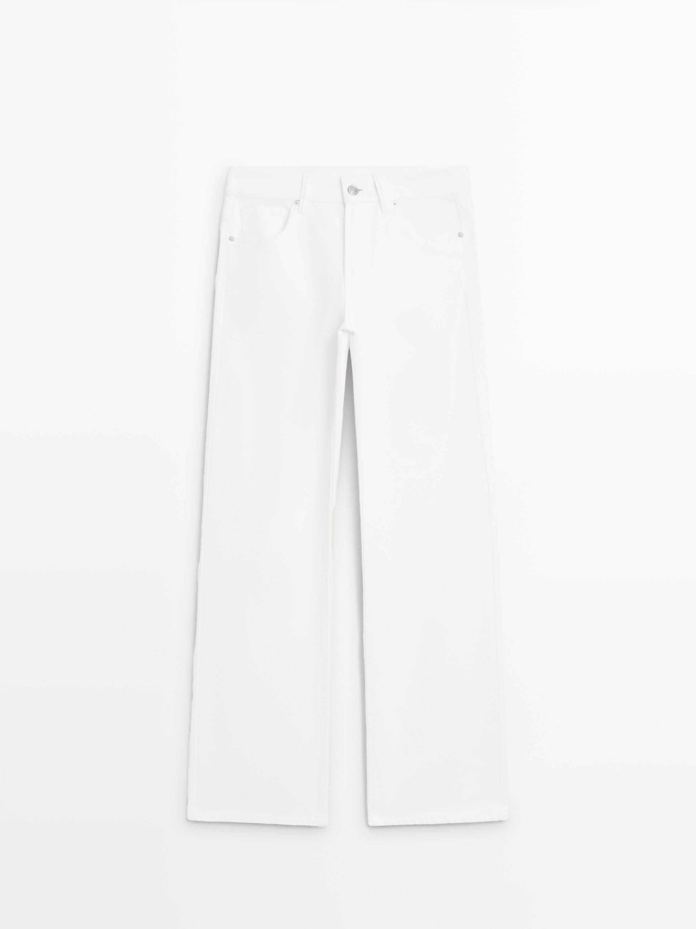 High-waist wide-leg jeans | Massimo Dutti UK