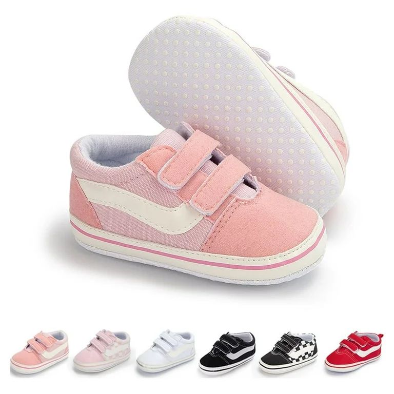 HsdsBebe Baby Girls Boys Canvas Shoes Soft Sole Newborn Crib Moccasin Casual Sneakers First Walke... | Walmart (US)