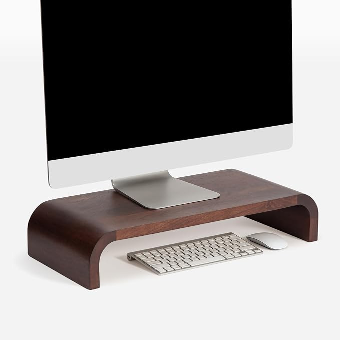 Anji Mountain Wood Monitor Stand Riser Desk Desktop Organizer Table for Home, Office Workspace, L... | Amazon (US)