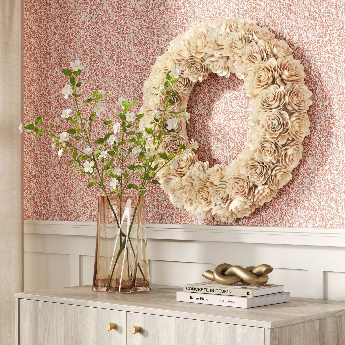 Shola Preserved Wreath White - Threshold™ | Target