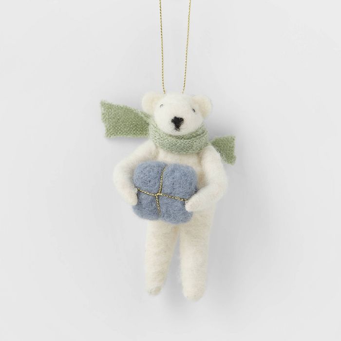 Boiled Wool Pastel Bear Christmas Tree Ornament - Wondershop&#8482; | Target