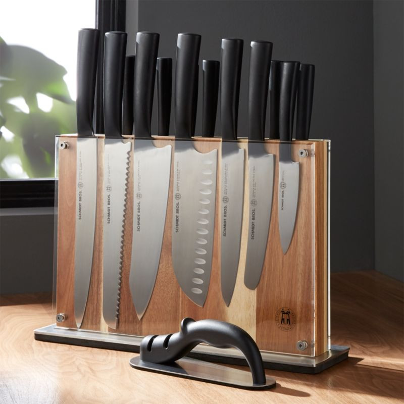Schmidt Brothers Carbon 6 15-Piece Knife Block Set + Reviews | Crate & Barrel | Crate & Barrel