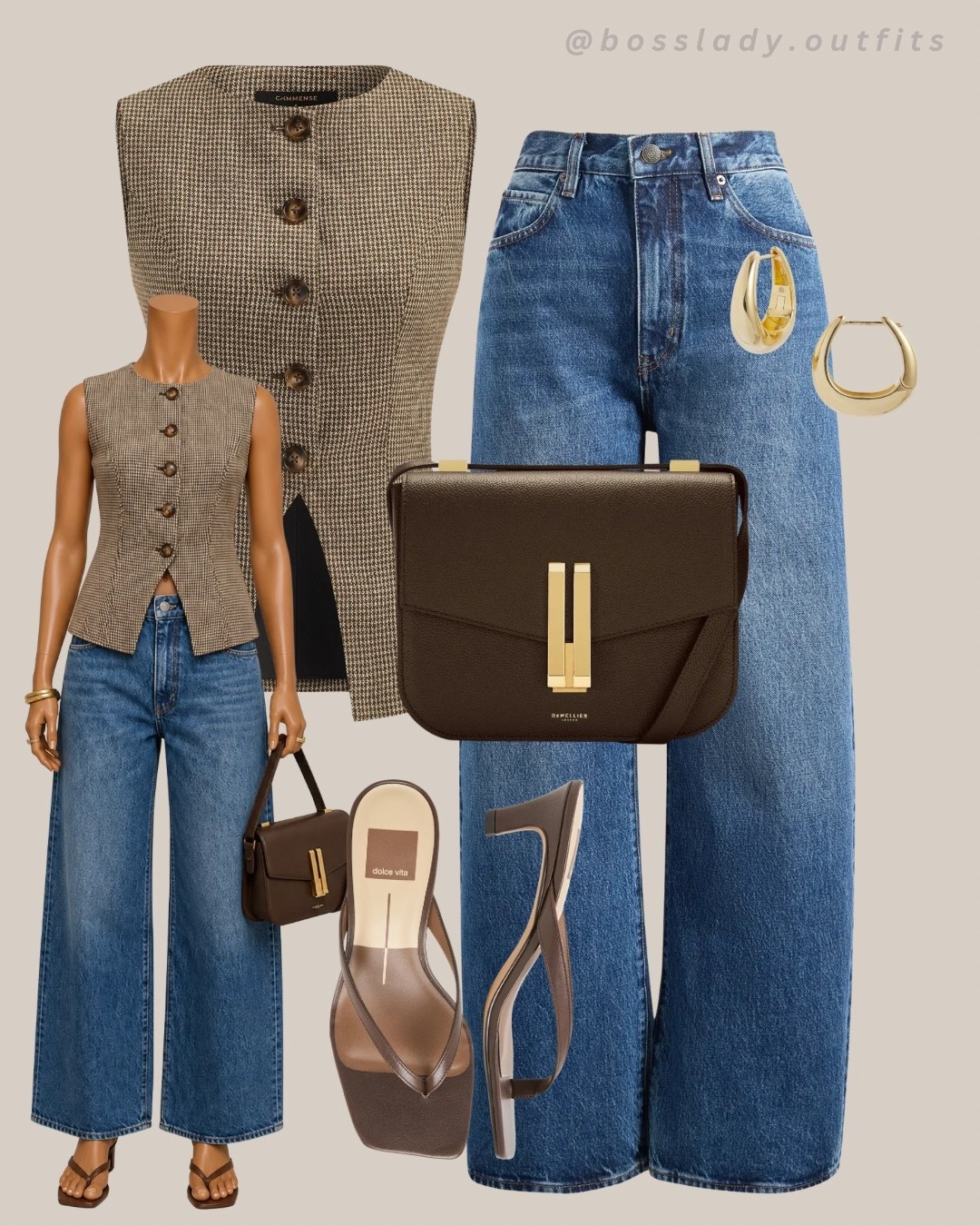 Fall office hours but make it chic

Tags: fall outfit inspo, houndstooth vest outfit, wide leg jeans outfit, fall transitional outfit, brown bag outfit, work outfit ideas, fall street style, business casual outfit, gold hoop earrings outfit, brown heels outfit

#LTKshoes #LTKstyletip #LTKbag
