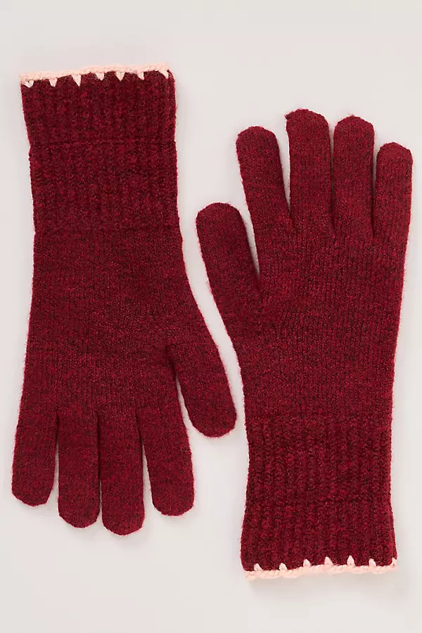 Maeve Solid Ribbed Knit Gloves | Anthropologie (US)