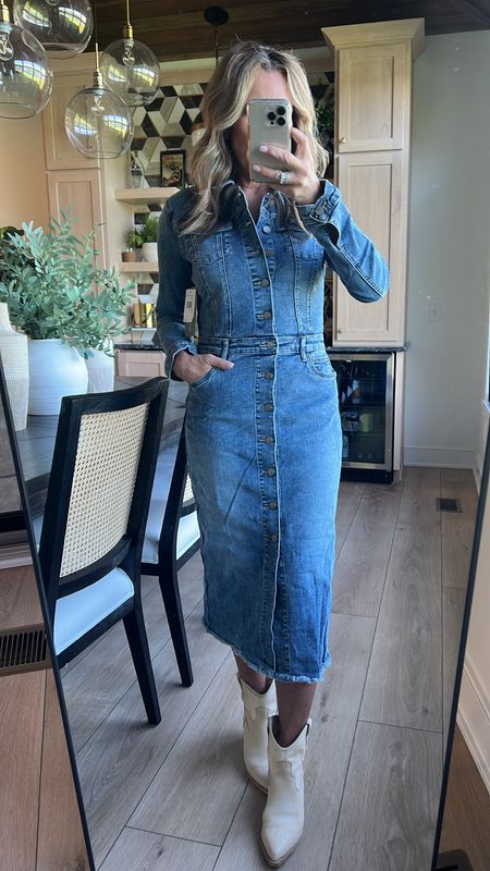 Denim dress for women over 40, fall outfit, idea for women over 40, weekend look for women over 40, fashion, over 50, style over 50, dress over 50, teacher outfit, country concert, work outfit, business casual, fall outfits, fall dress #LTKFind

#LTKover40 #LTKSeasonal