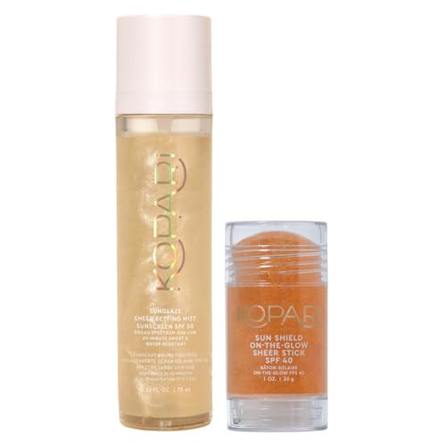 Kopari Sunglaze Sheer Setting Mist Sunscreen SPF 50 & Sun Shield On-The-Glow Sheer Sunscreen Stick SPF 40 | Amazon (US)