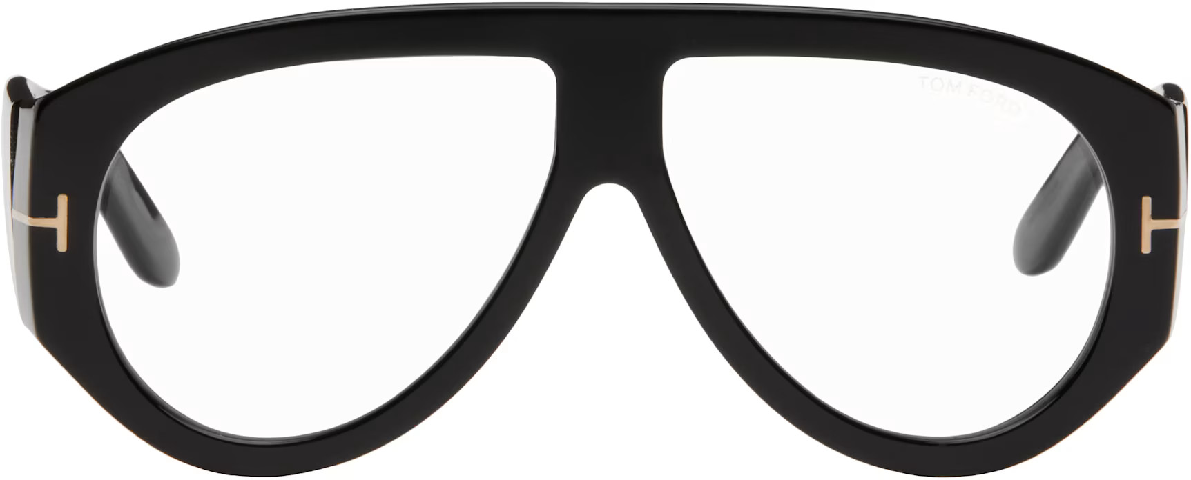 TOM FORD - Black Aviator Blue Block Glasses | SSENSE