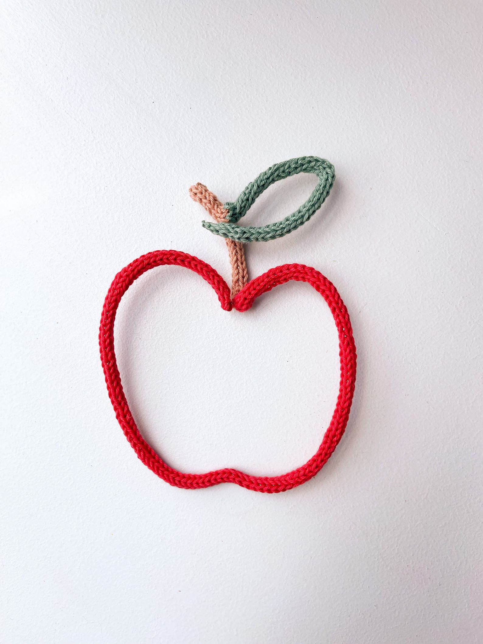 Classroom Apple Sign Apple Nursery Decor Knit Wire Art - Etsy | Etsy (US)