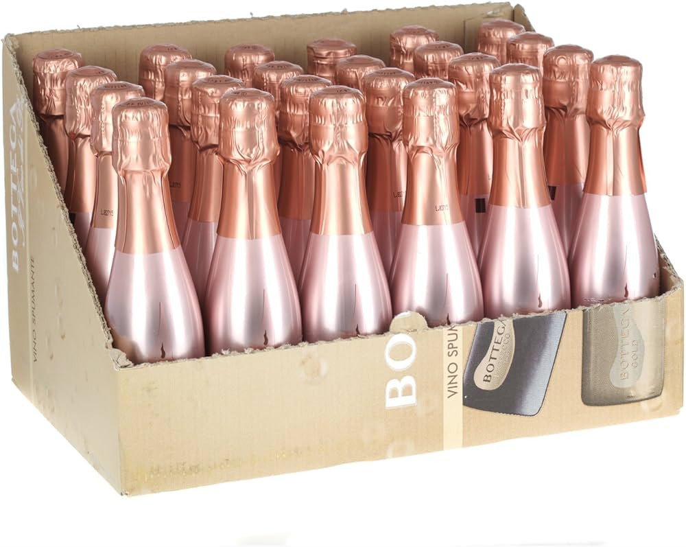 Bottega Rose Gold Sparkling Wine 20cl Miniature - 24 Pack | Amazon (UK)