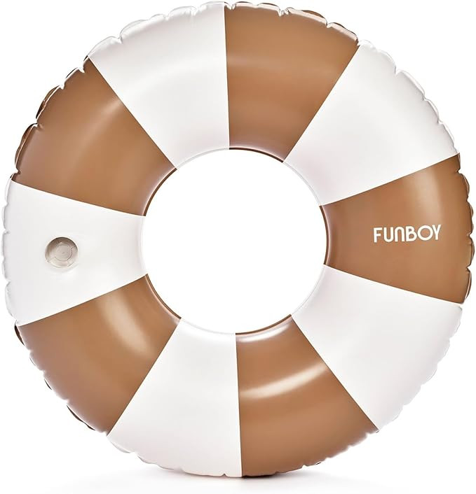 FUNBOY Giant Vintage Stripe Inflatable Tube Pool Float with Cup Holder 48" Large Pool Float for A... | Amazon (US)