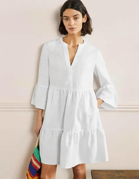 Relaxed Linen Tiered Dress | Boden (UK & IE)