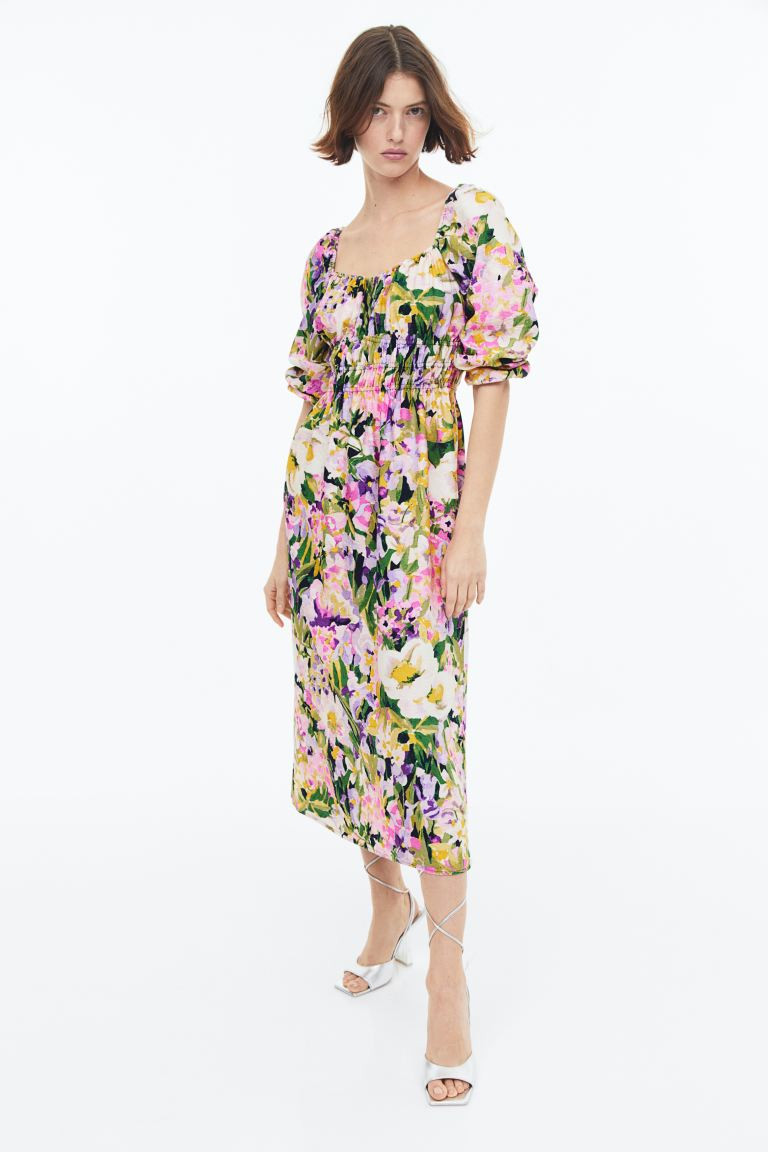 Balloon-sleeved Smocked Dress | H&M (US + CA)