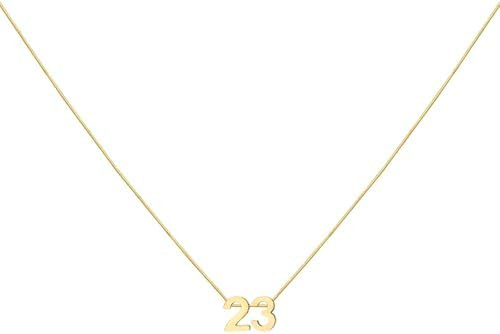 Number Necklace for Women Dainty Cute Gold Number Pendant Necklace Personalized Jewelry Football ... | Amazon (US)