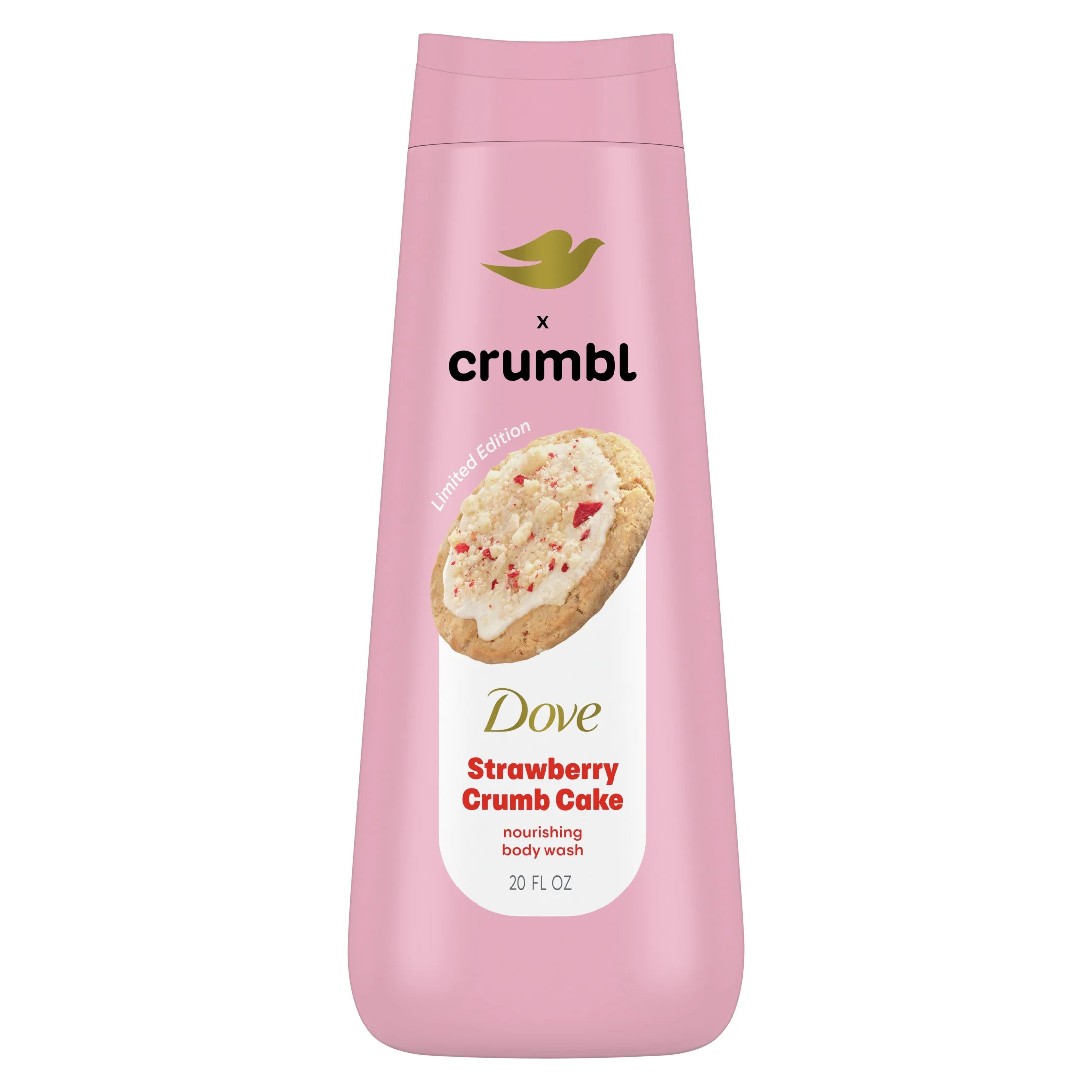 Dove Crumbl Moisturizing Liquid Body Wash Strawberry Crumb Cake, 20 oz | Walmart (US)
