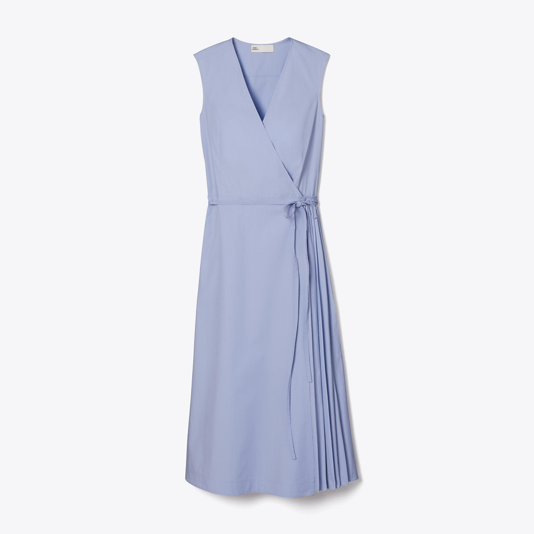 Tory Burch Pleated Cotton Wrap Dress | Tory Burch (US)