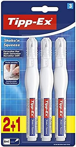 Tipp - Ex Shake 'n' Squeeze Correction Fluid (Value Pack of 2, Plus 1 Free) | Amazon (DE)