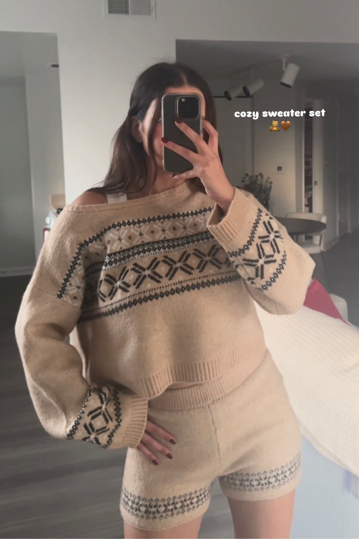 Holiday sweater short set 🧸

#LTKStyleTip #LTKGiftGuide #LTKHoliday