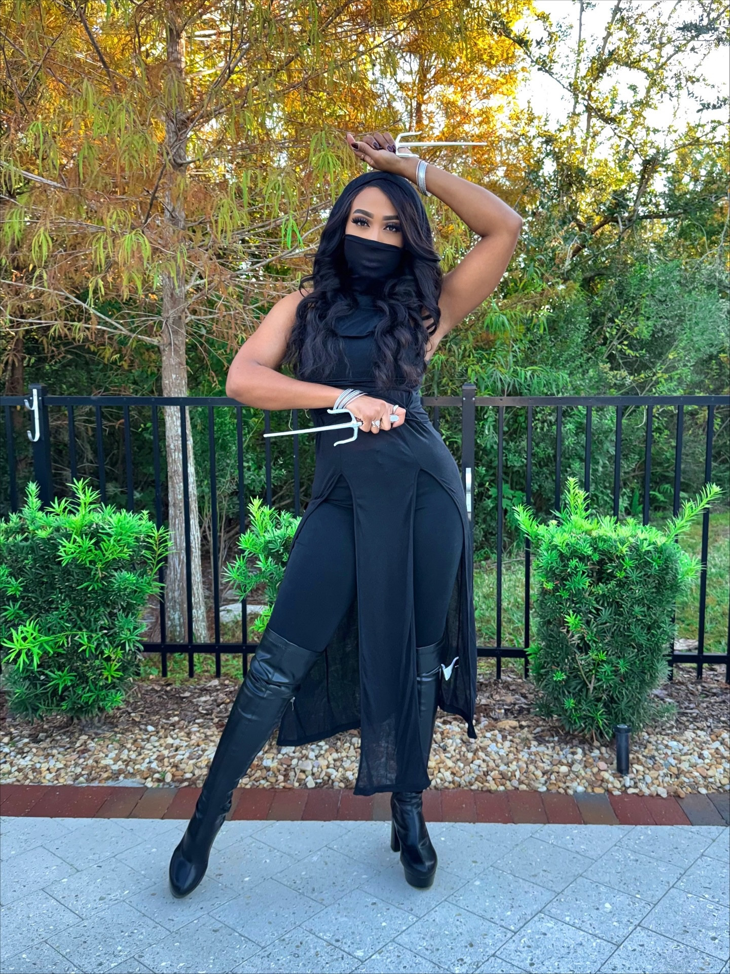 Dangerous is the woman who can hold her own ✨⚔️✨ She is a warrior! To my fellow women out there today, DO NOT FORGET YOU ARE STRONG ✨👸🏽✨

I am able to SLAY the day as a ninja this Halloween season all thanks to @romwe 🔥🔥🔥 

Shop my look via my LTK account (linked in bio) and don’t forget to use my discount code “RWQ4allthatjazzxoxo042 ” when you shop ROMWE’s website for an additional 15 percent off of your purchase 🤑🤑🤑

#ROMWE #ROMWEpartner #ROMWExHalloween #ROMWEDarkDestiny #ninja #warriorprincess #game #fighter #femmefatale #strongwomen #discoverunder50k

#LTKgrwm #LTKMidsize #LTKCyberWeek
