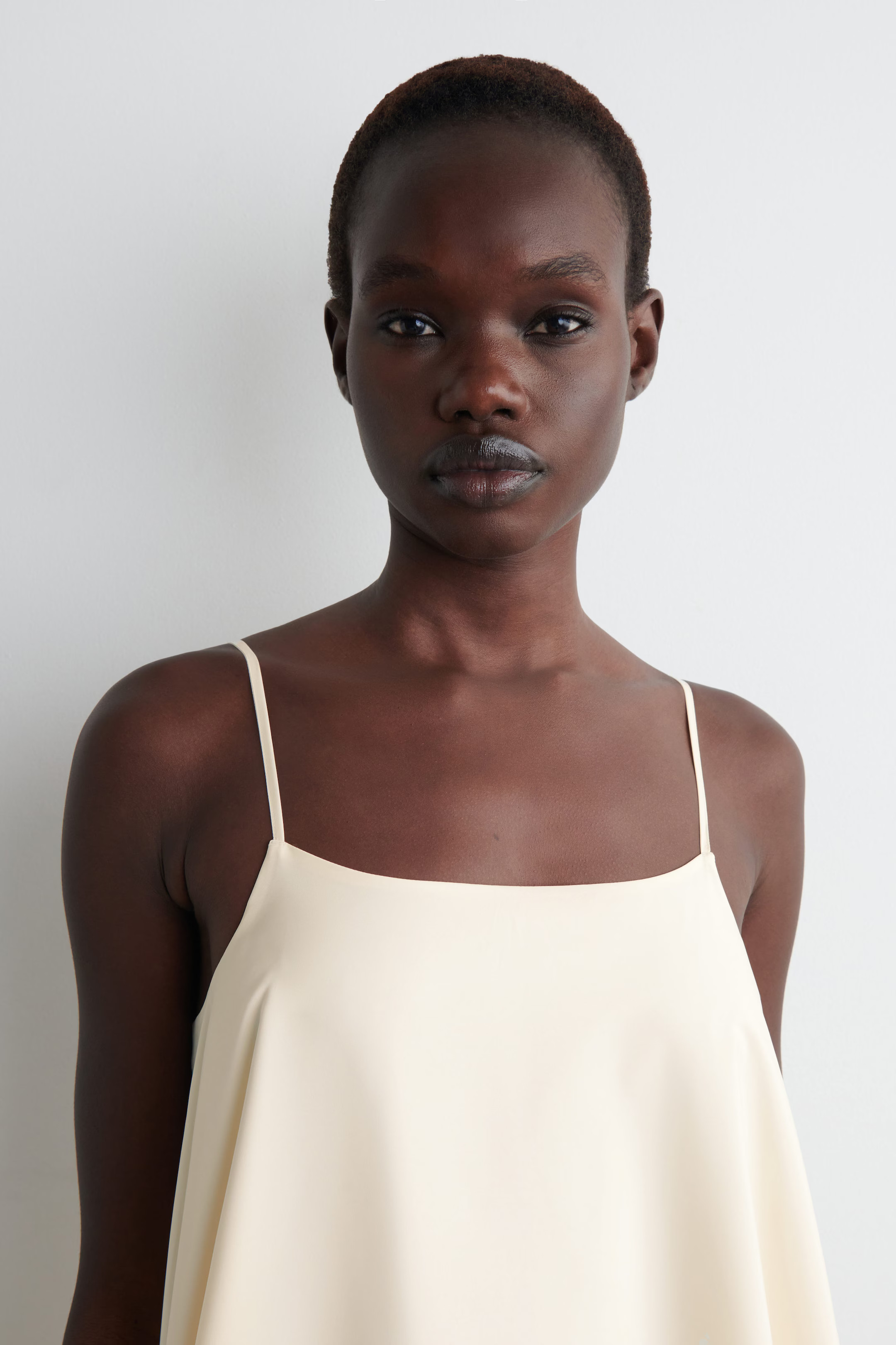 BUBBLE-HEM MIDI DRESS - IVORY | COS US | COS (EU)