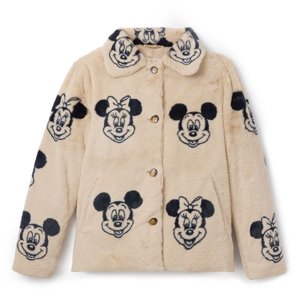 Mickey and Minnie Mouse Faux Fur Jacket for Women | Disney Store
