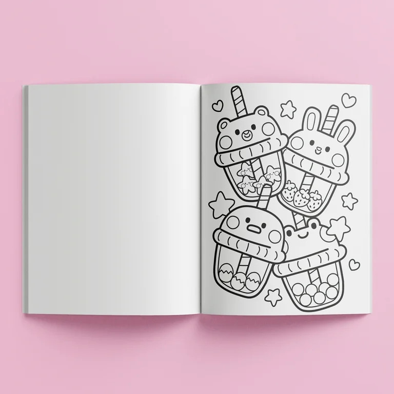 Hinkler Kaleidoscope Coloring with Stickers Totally Bubble Tea Kids for Ages 6 - 12 48 Pages - Wa... | Walmart (US)