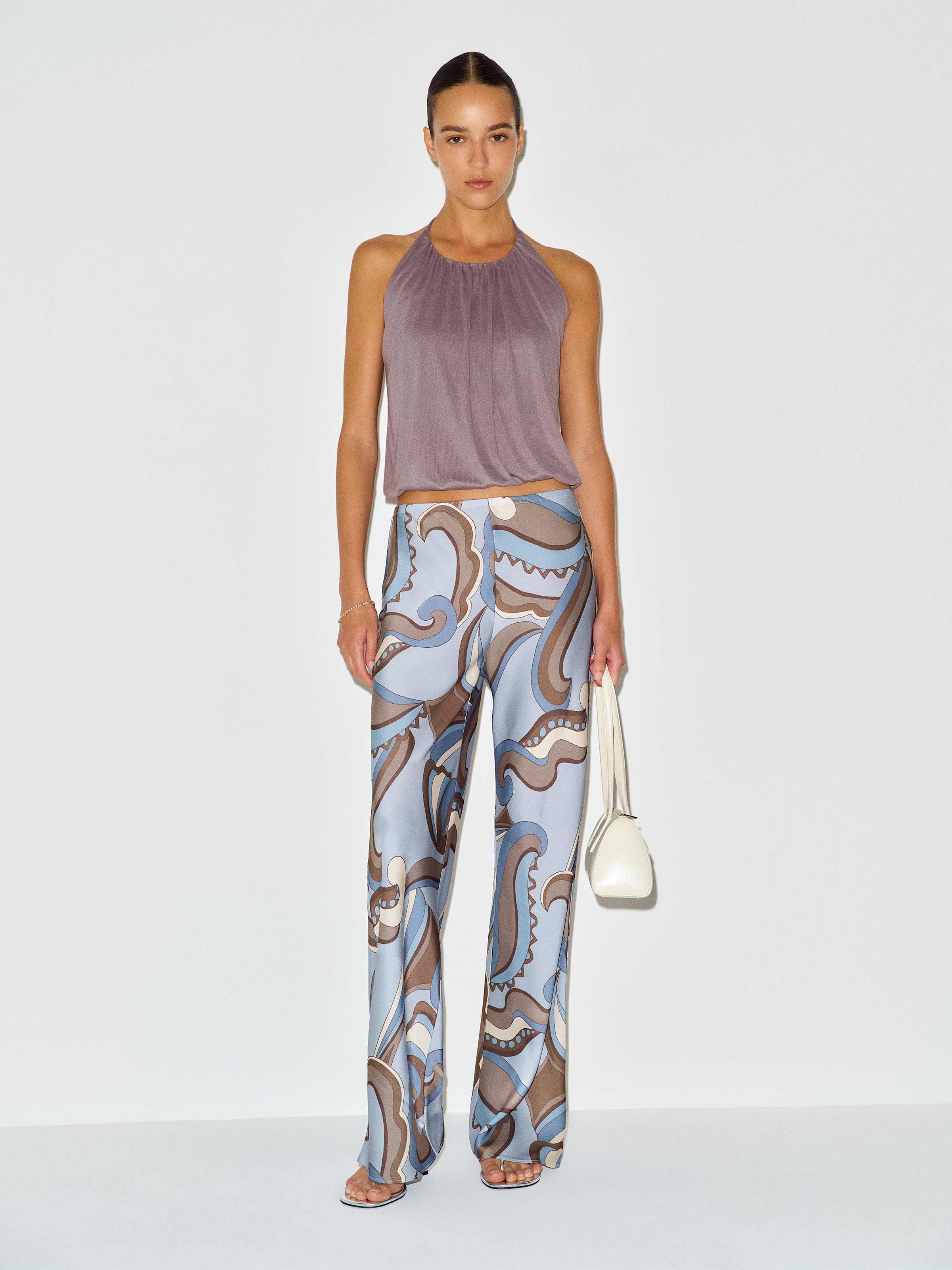 Gale Satin Mid Rise Bias Pant | Reformation (Global)