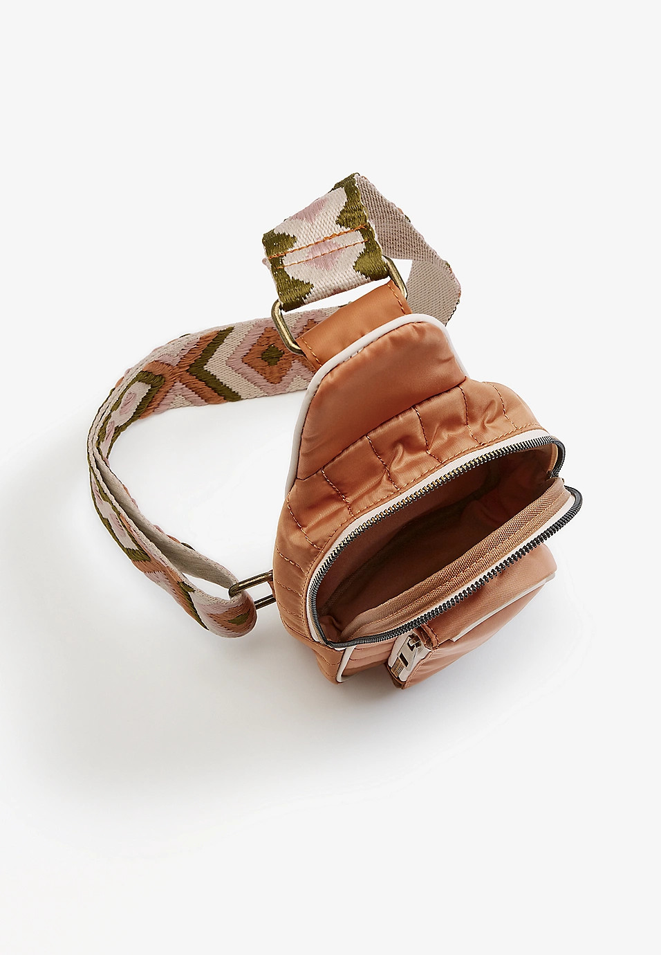 Brown Quilted Sling Bag | Maurices