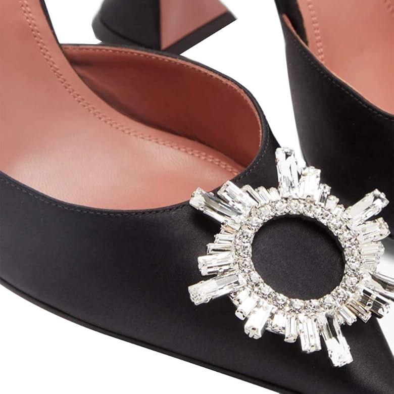 ARQA Women's High Heel Pumps Backless Slip-on Stilettos Rhinestone Sandals | Amazon (US)