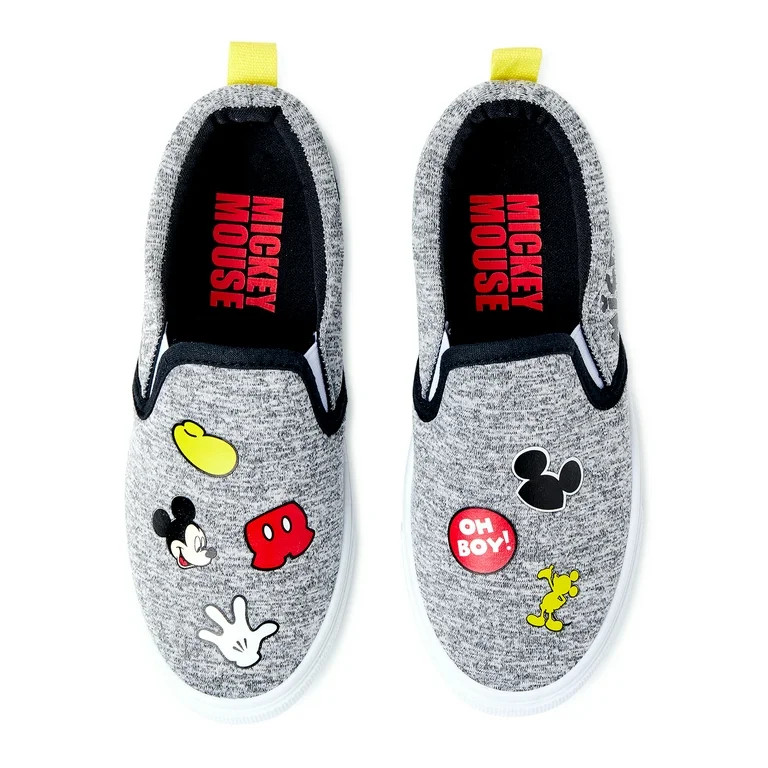 Mickey Mouse Boys’ Slip-on Sneakers, Sizes 11-4 | Walmart (US)